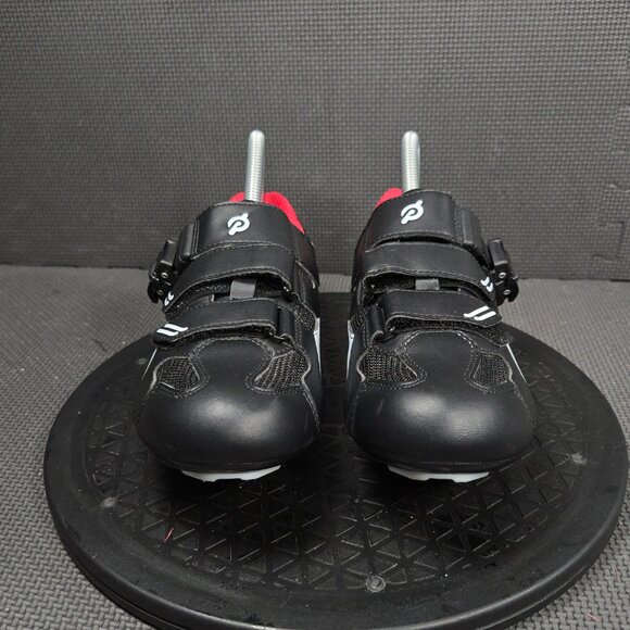 Peloton Cycling Shoes Womens Sz 38 EU 7 US Black Red Classic Athletic Training - Picture 2 of 10